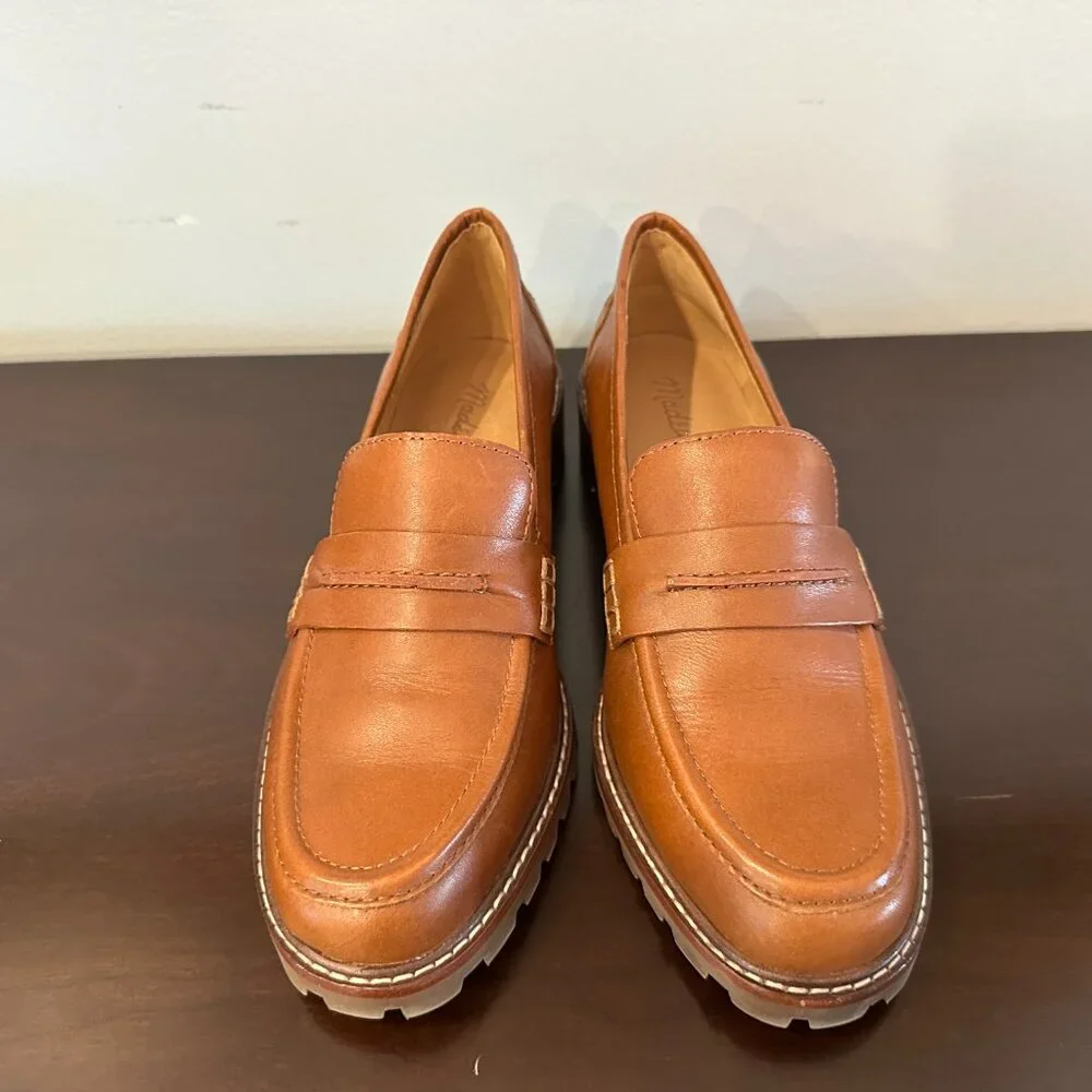 New Madewell Womens 6 Brown The Corinne Loafers Lugsole Style#NE526 Leather - Picture 6 of 16